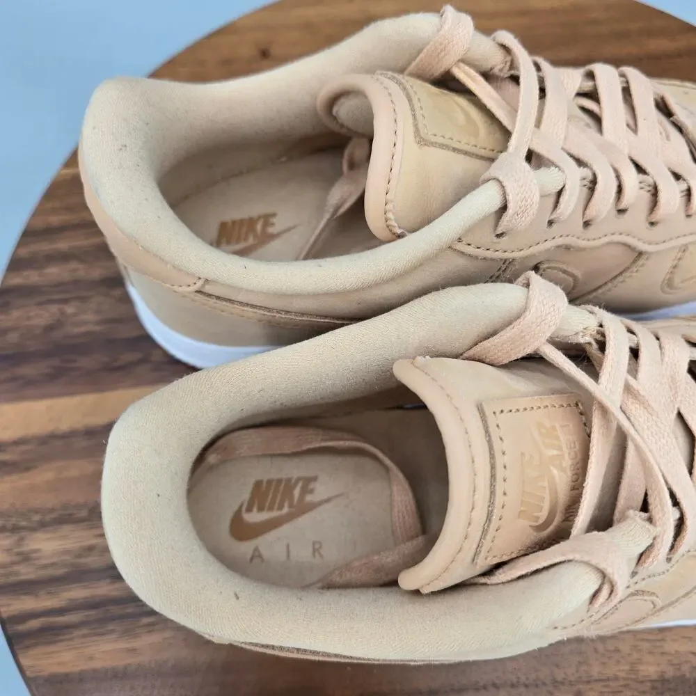 Nike Air Force 1 Low Premium Shoes Womens 8 Vachetta Tan Athletic Sneakers